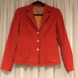 Red/orange corduroy blazer!